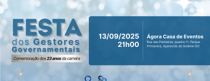 ltimos ingressos para a Festa dos Gestores Governamentais esto  venda